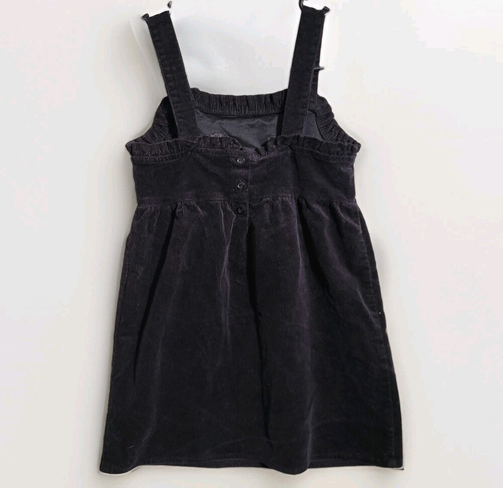 Gymboree Black Cat Dress Girls Sz 8 Corduroy Jumper Pinafore Embroidered Novelty - Picture 3 of 4